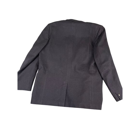 VTG Men's Black Petrocelli Alexandre Oxford London Wool Blazer Size 46R EXC - Picture 2 of 13